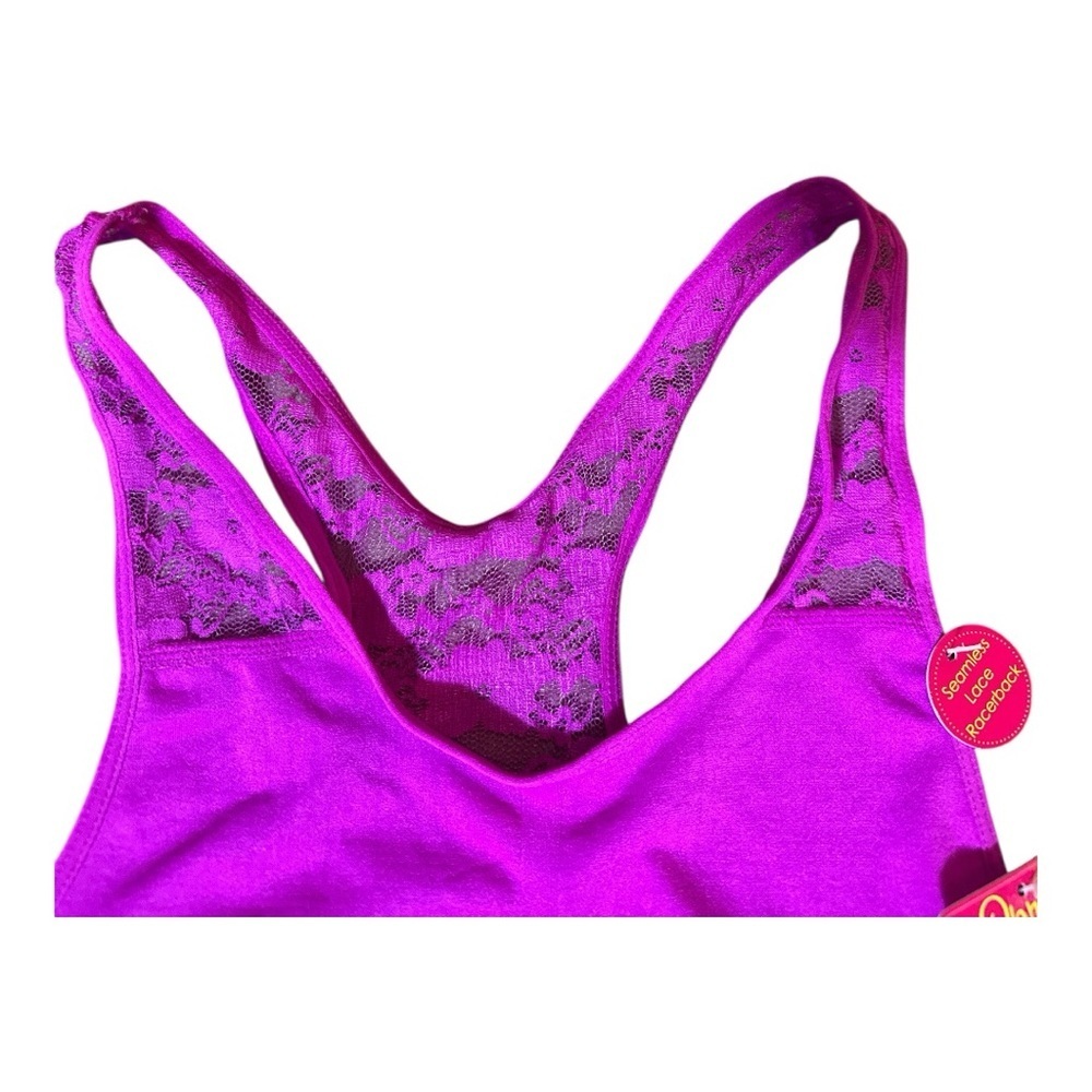 Spree Seamless Lace Racerback Bra L/XL – Purple Comfort Bralette - Picture 9 of 9